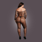 Fishnet bodystocking met off-shoulder look voor curvy silhouet – OSX - Afbeelding 5