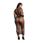 Fishnet jurk met elegante col voor een sexy curvy look – OSX - Afbeelding 3