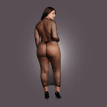 Fishnet jurk met elegante col voor een sexy curvy look – OSX - Afbeelding 5