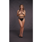 Sexy lingerie set met fishnet crop en open kruis voor curvy – OSX - Afbeelding 12