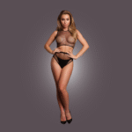 Sexy lingerie set met fishnet crop en open kruis voor curvy – OSX - Afbeelding 10