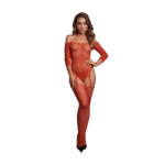 Glanzende bodystocking met off-shoulder voor verleidelijke curvy look – LIN - Afbeelding 16