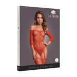 Glanzende bodystocking met off-shoulder voor verleidelijke curvy look – LIN - Afbeelding 13