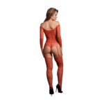 Glanzende bodystocking met off-shoulder voor verleidelijke curvy look – LIN - Afbeelding 15