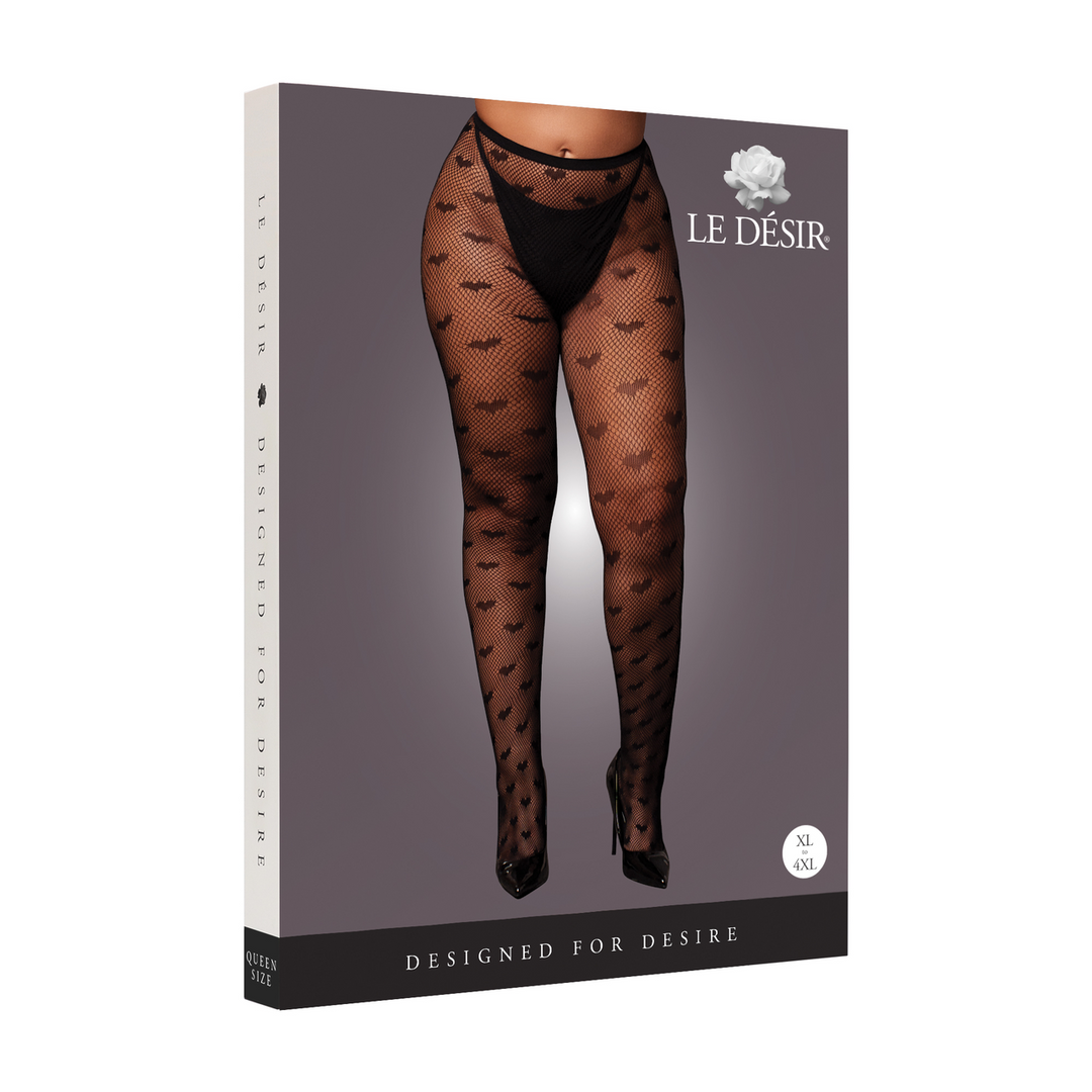 DES080BLKOSX-2 Plus size panty met hartenpatroon voor een speelse curvy look – LIN - Afbeelding 1