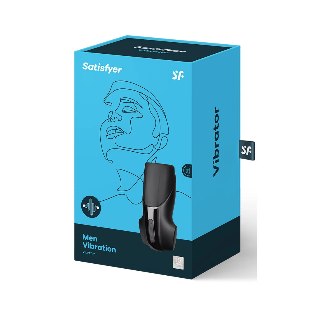 Vibrerende masturbator met 14 vibratieprogramma’s – Zwart - Afbeelding 1