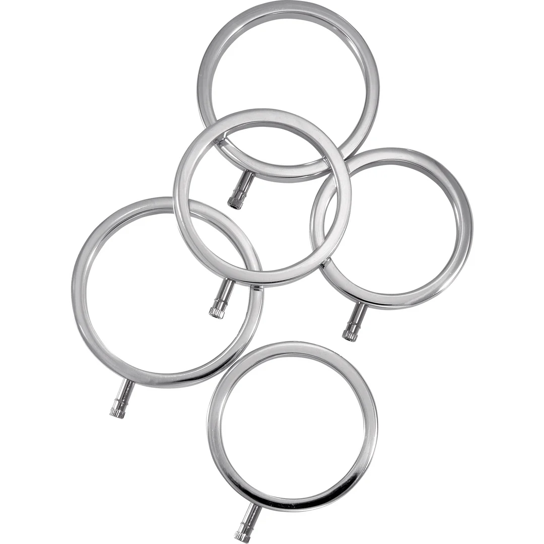 Set van massieve metalen cockringen - Afbeelding 2