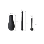 Anale douche – Ergofló Director met 9 oz bulb, luchtklep en silicone flex-tip, zwart – geur: Mannelijk, smaak: Siliconen – Perfect Fit Brand - Afbeelding 4