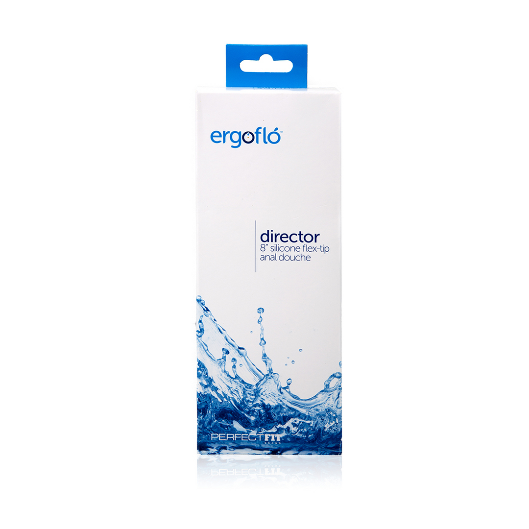 ER-25-2 Anale douche – Ergofló Director met 9 oz bulb, luchtklep en silicone flex-tip, zwart – geur: Mannelijk, smaak: Siliconen – Perfect Fit Brand - Afbeelding 1