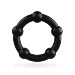 Cockring set met stimulerende bobbels – Zwart - Afbeelding 2