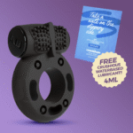 Vibrerende cockring met eenvoudige bullet – Booster - Cockring met Vibrerende Bullet - Zwart - Afbeelding 4