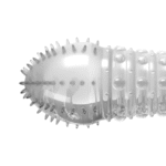 Penis sleeve met gestippelde textuur – Transparant - Afbeelding 3