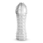 Penis sleeve met gestippelde textuur – Transparant - Afbeelding 5