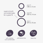 Cockring set met 3 maten – Zwart - Afbeelding 3