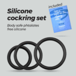 Cockring set met 3 maten – Zwart - Afbeelding 4