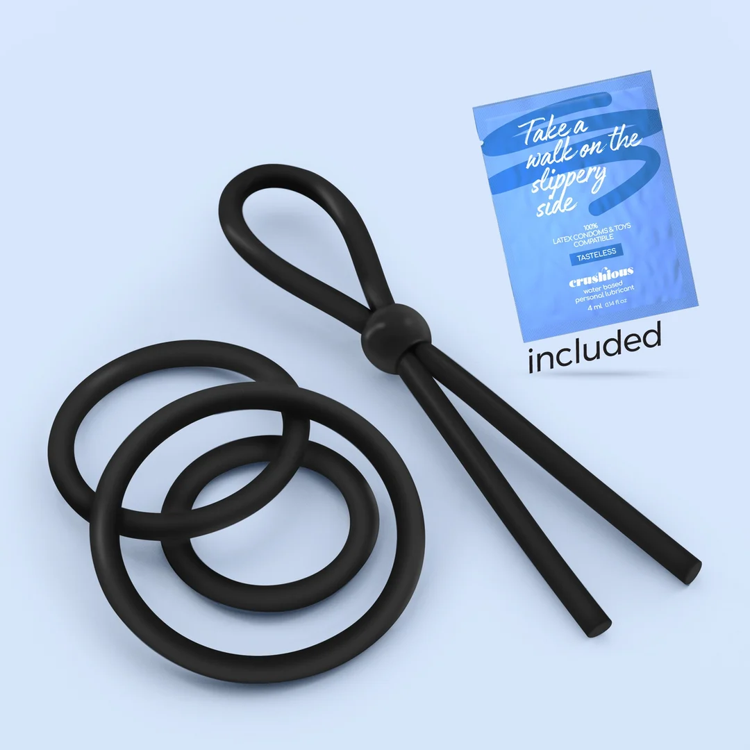 Daltons siliconen cockring set zwart - Afbeelding 5