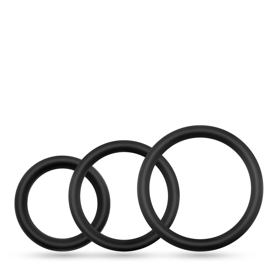 Daltons siliconen cockring set zwart - Afbeelding 2