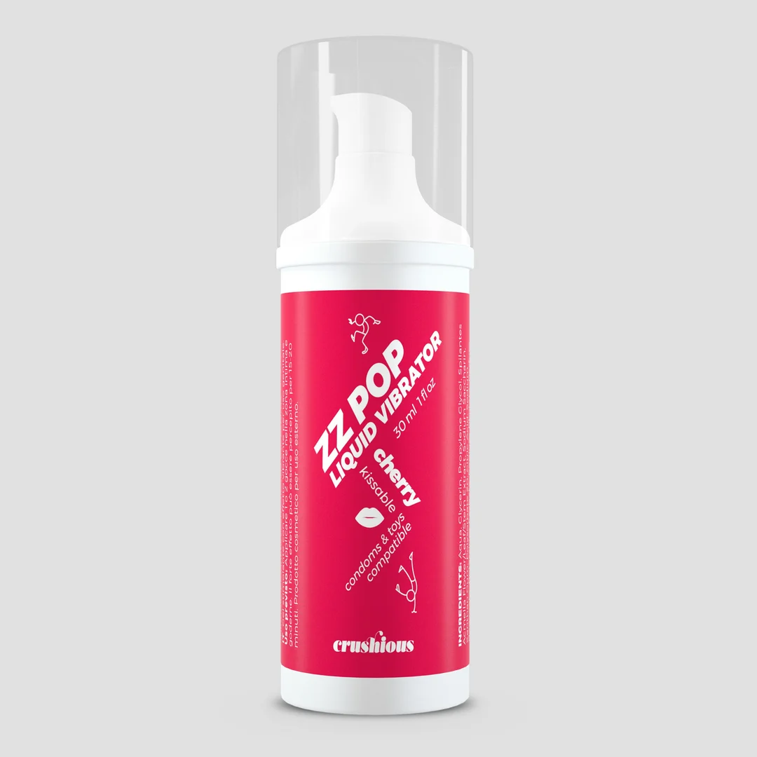 Crushious ZZ Pop vibromasseur liquide à embrasser, cerise, 30 ml – Image 4