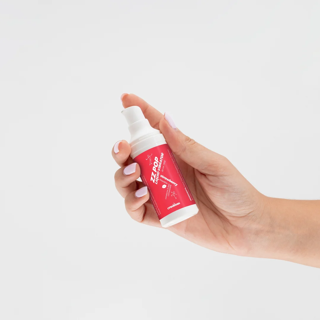 Crushious ZZ Pop vibromasseur liquide à embrasser, cerise, 30 ml – Image 7