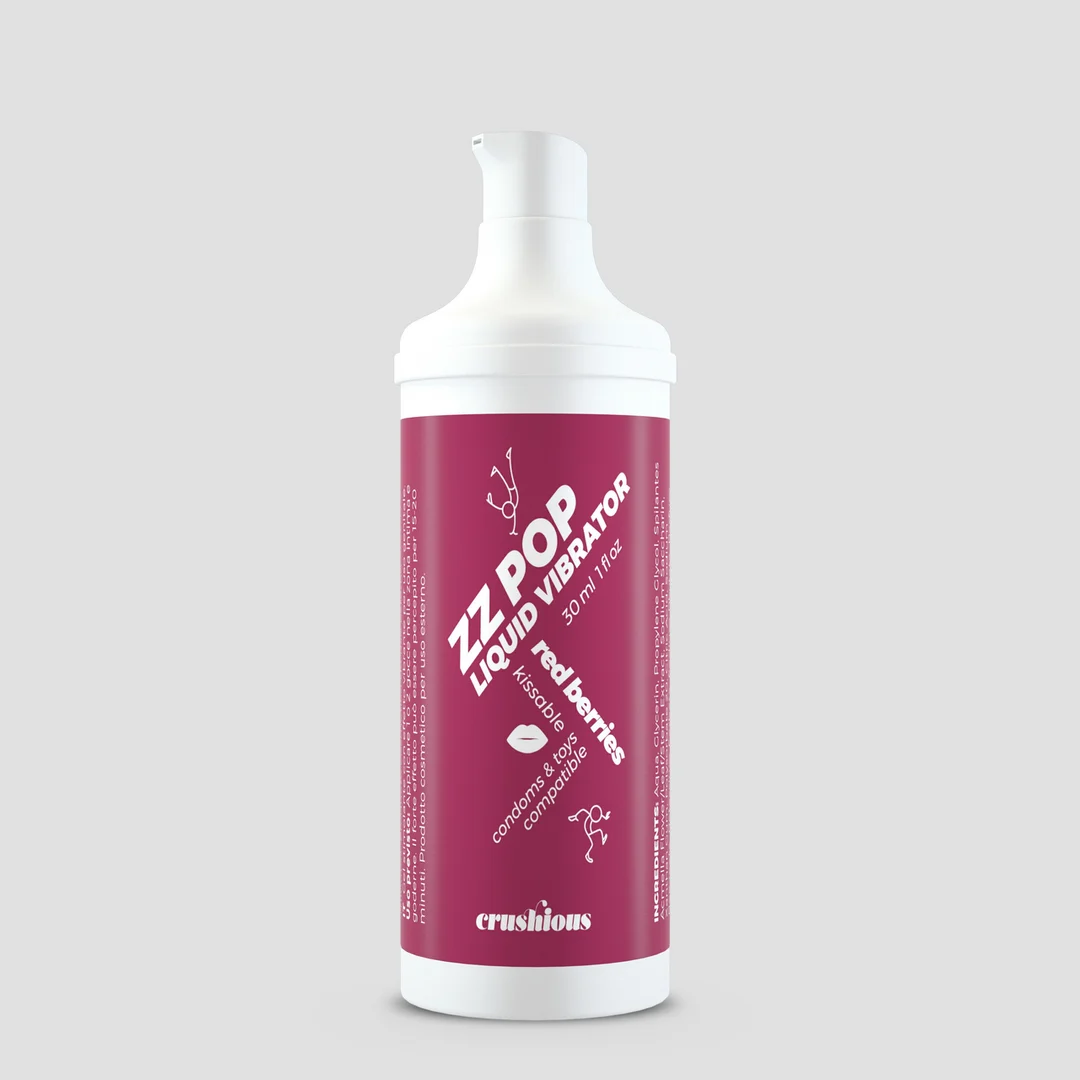 Crushious ZZ Pop vibromasseur liquide à embrasser, cerise, 30 ml – Image 13