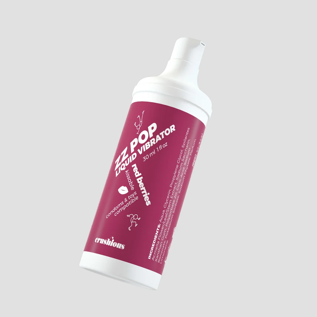 Crushious ZZ Pop vibromasseur liquide à embrasser, cerise, 30 ml – Image 14