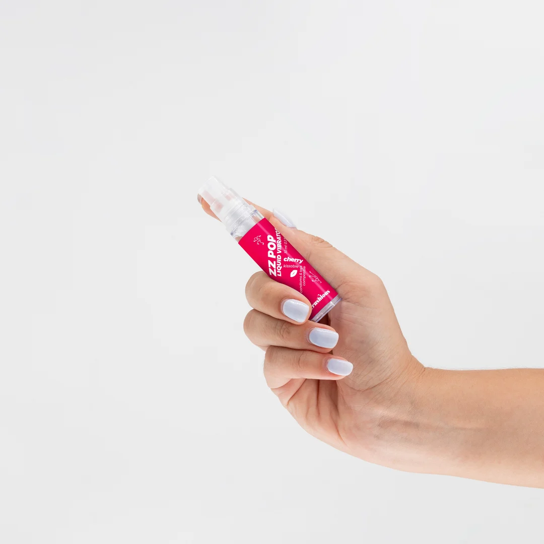 ZZ Pop küssbarer Liquid Vibrator Kirsche 10 ml – Bild 3