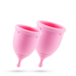 Menstruatiecup met zakje – set S en L (23/30 ml) + speelgoedreiniger – Minerva – Roze - Afbeelding 3