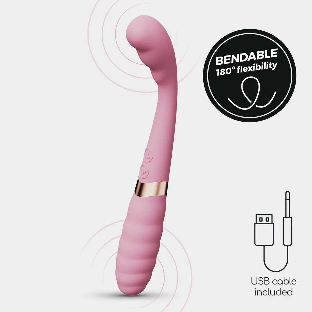 Crushious Pixie flexibler Dual Vibrator in Rosa – Bild 5