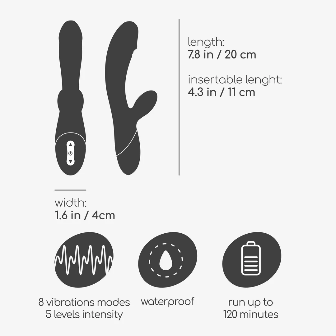 Vibromasseur rabbit Crushious Dare Dong – Image 5