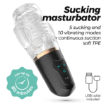 Automatische masturbator met zuigfunctie – Transparant - Afbeelding 6