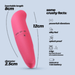 g-spot vibrator – mini formaat voor gerichte g-spot stimulatie – roze Crushious - Afbeelding 5