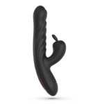 rabbit vibrator – intense stootbewegingen – zwart Crushious - Afbeelding 3