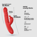 rabbit vibrator – intense stootbewegingen – zwart Crushious - Afbeelding 11