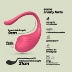 vibrerend ei – met afstandsbediening – Tamago Zwart Crushious - Afbeelding 12