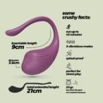 vibrerend ei – met afstandsbediening – Tamago Zwart Crushious - Afbeelding 17