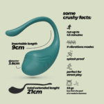 vibrerend ei – met afstandsbediening – Tamago Zwart Crushious - Afbeelding 24