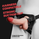 realistische vibrator – stuwende en roterende beweging met verwarming – vlees Crushious - Afbeelding 6