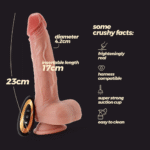 Realistische vibrator – stuwend & roterend met verwarming – Crushious, vleeskleur Crushious - Afbeelding 5