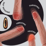 Realistische vibrator – stuwend & roterend met verwarming – Crushious, vleeskleur Crushious - Afbeelding 6