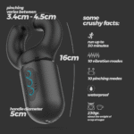 Vibrerende masturbator met 10 vibratiestanden – Zwart - Afbeelding 6