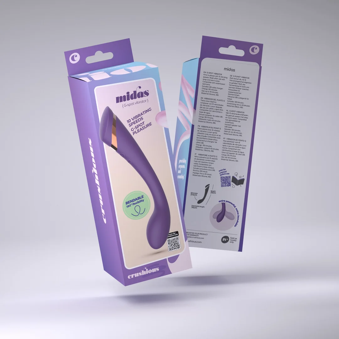 Estimulador flexible para el punto G Crushious Midas morado - Imagen 1