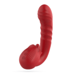 vibrator – stotende en likkende roos – Osiria Rood Crushious - Afbeelding 4