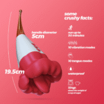 Duo vibrator met 10 standen – Rood Crushious - Afbeelding 6