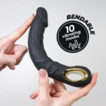 realistische vibrator – buigzame hals & 10 standen – Crushious Magnus Bend Zwart Crushious - Afbeelding 6