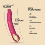 realistische vibrator – buigzame hals & 10 standen – Crushious Magnus Bend Zwart Crushious - Afbeelding 11