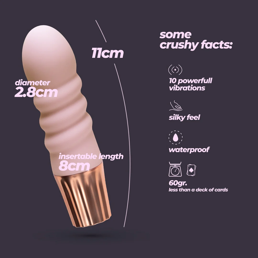 Mini vibromasseur rose Crushious Mellow Bubbles – Image 5