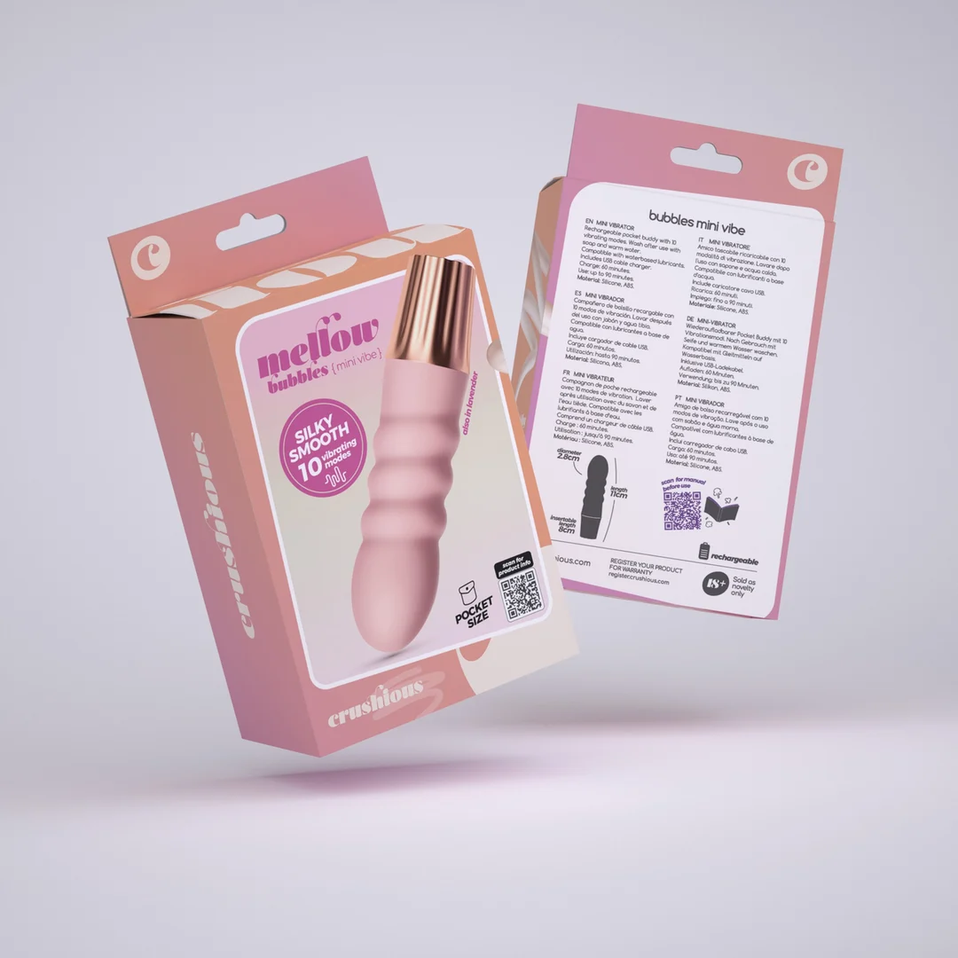 Mini vibromasseur rose Crushious Mellow Bubbles – Image 1