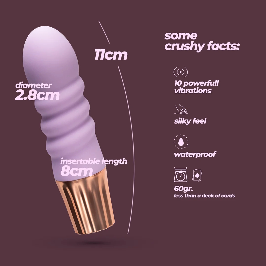 Mini vibromasseur rose Crushious Mellow Bubbles – Image 11