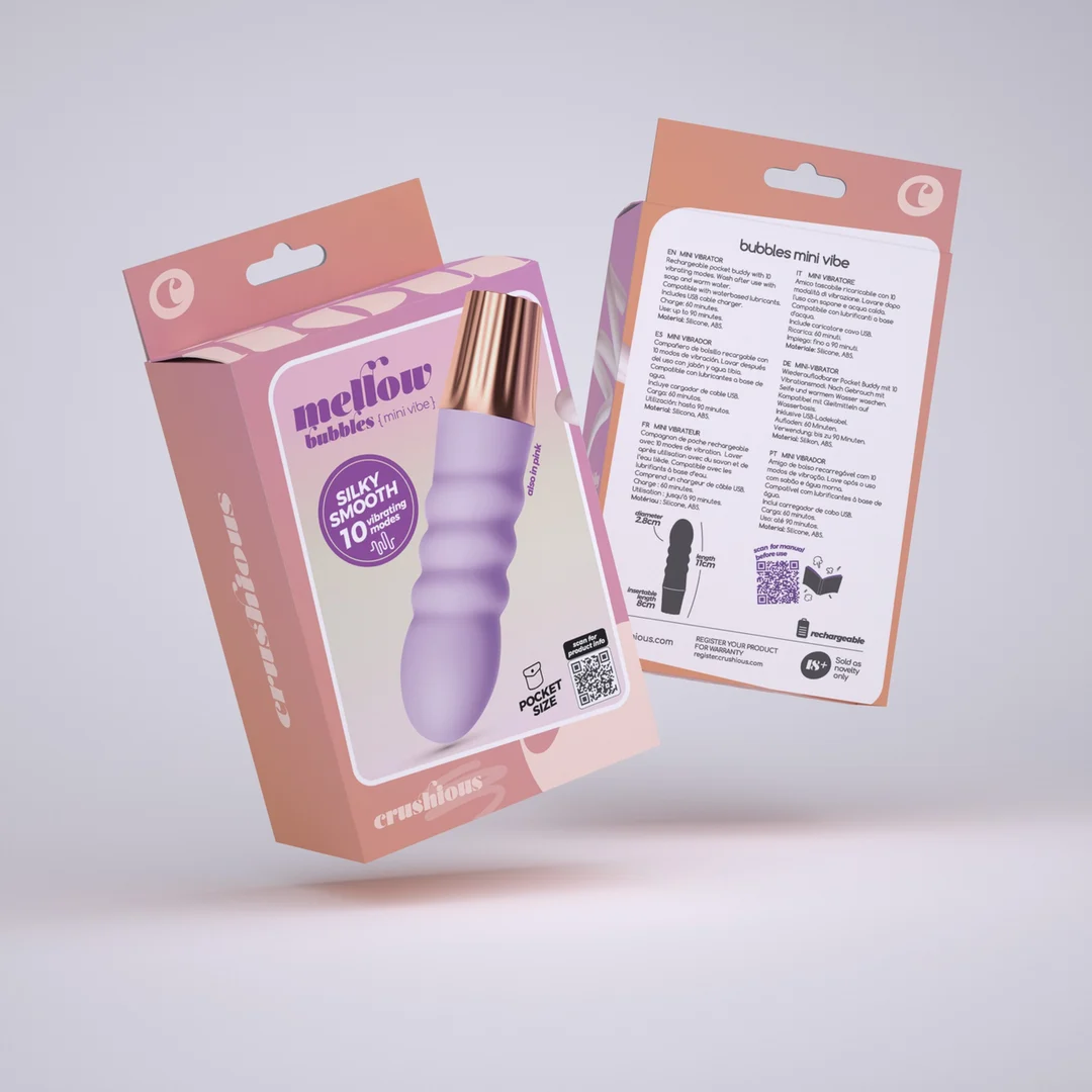 Mini vibromasseur rose Crushious Mellow Bubbles – Image 7