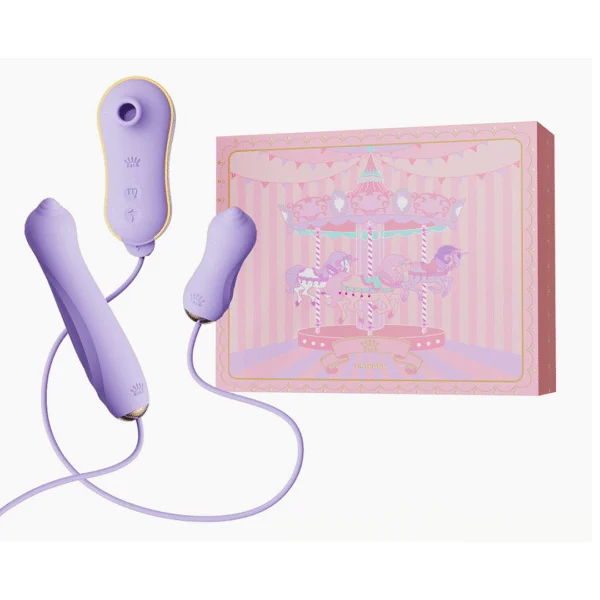Vibratore con funzione di suzione e accessori Zalo Unicorn